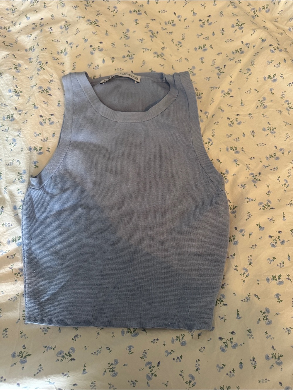 Zara Periwinkle Ribbed Tank Top